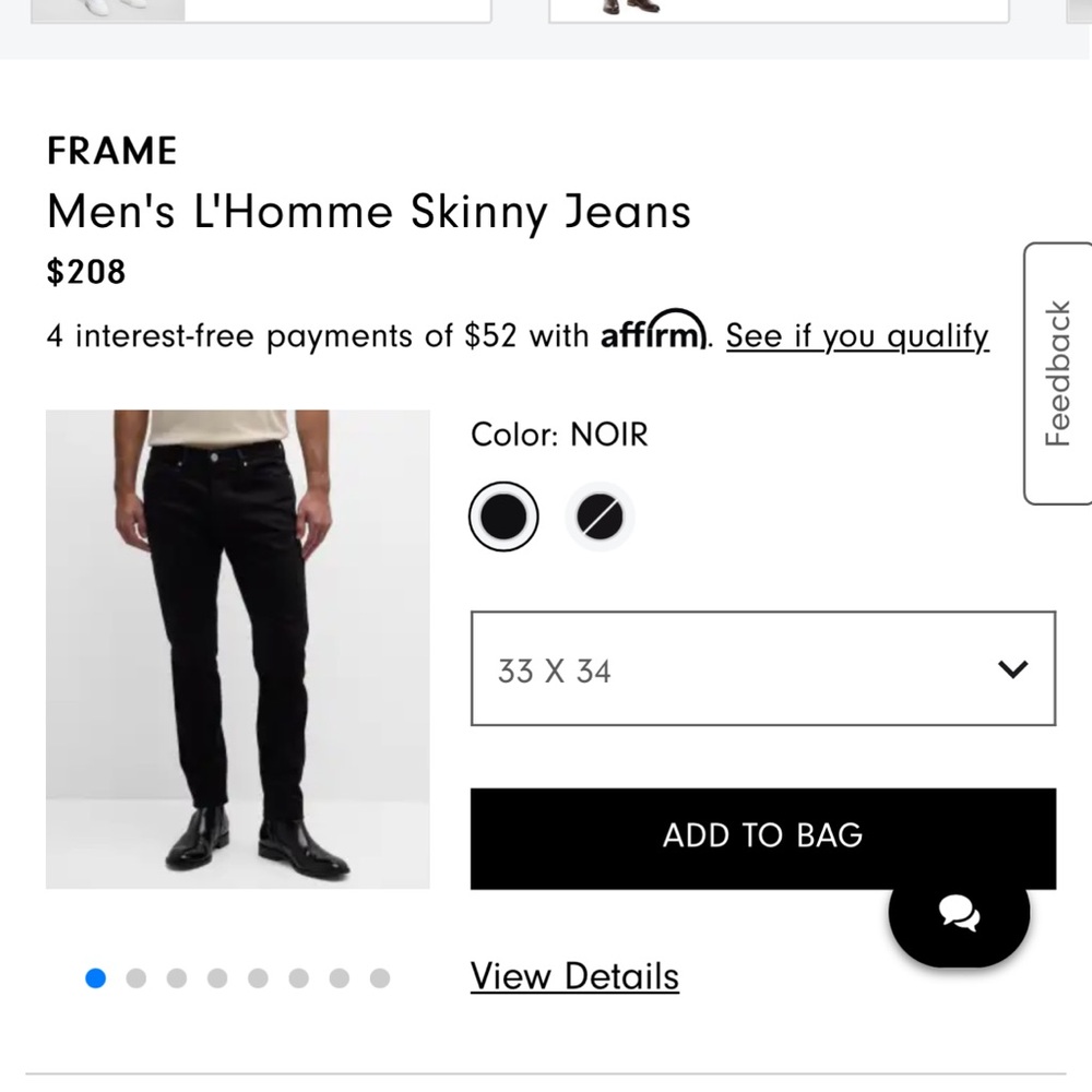 Frame Jeans. Size 33. Skinny fit